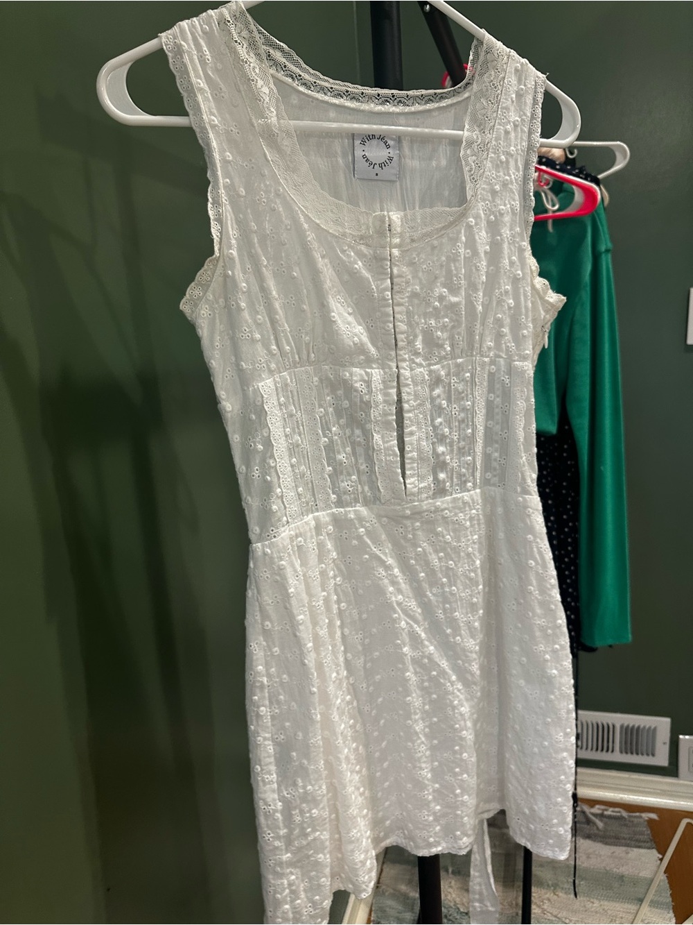 With Jèan White Lace Mini Dress with Corset detail